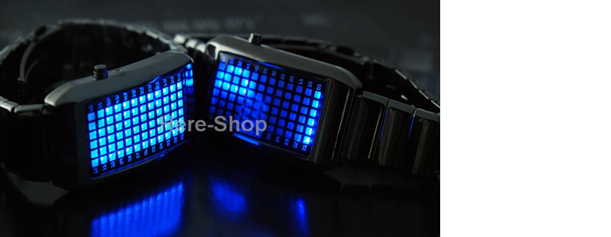 Kvalitní LED hodinky z oceli